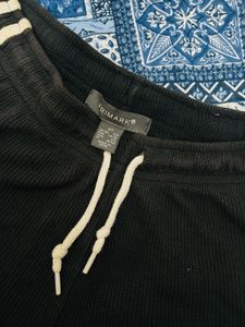 (S-L) Black sexy shorts with White Trim