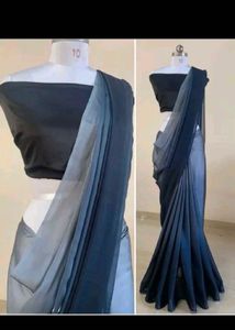 Ombre Blue  Saree