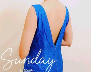 Blue Mermaid Evening Gown