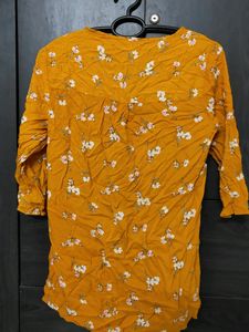 Mustard Floral Top