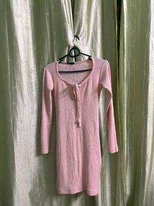 Aesthetic pink mini dress