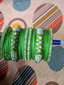 Green Dazzling Bangles Set