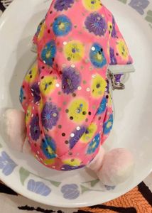 Cute Pink Floral Coin Pouch