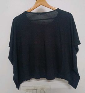 Black Graphic Print Oversized T-Shirt