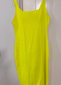 Neon Yellow Slip Dress
