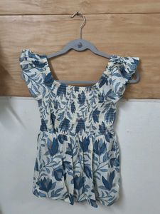 Beautiful Blue Floral Print top