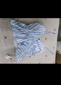 Blue &amp; White Striped Cami Top