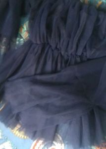 Party Wear Top In Navy Blue Colour
