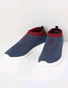 Stylish Blue Slip-On Sneakers