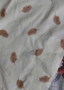 Yellow Printed Kurta with White Pants