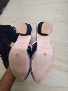 Elegant Black Mules with Embellishment