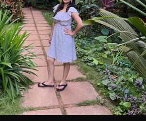 Lavender Floral Print Dress