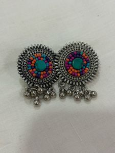 Boho Tribal Earrings with Beads