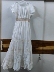 Boho White Embroidered Maxi Dress