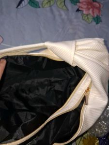 Stylish Cream Hobo Handbag