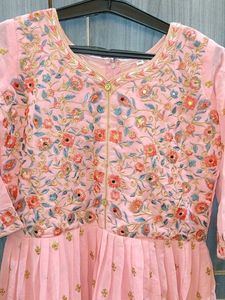 Elegant Pink Embroidered Kurta garara