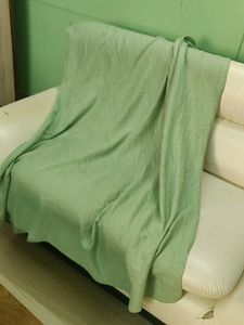 Soft Sage Green Throw Blanket