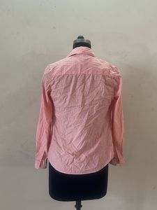 Chic Pink Striped Button-Up Shirt