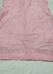 Pakistani style baby Pink Embroidered Kurta Set