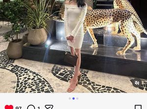 Off-Shoulder Ribbed Knit Dress