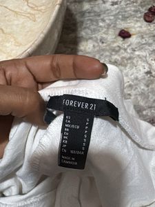 USA bought forever 21 White Button-Down Mini Dress
