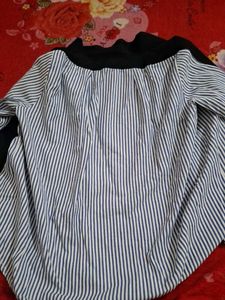 Striped Shirt &amp; Cardigan Combo