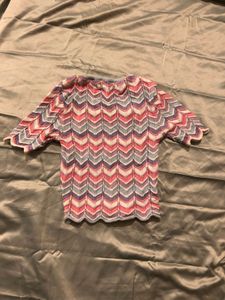 Chevron Knit Cropped Top 🌈✨