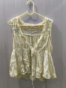 Boho Lace Trim Sleeveless Top
