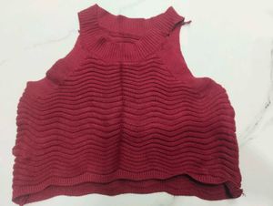 Chic Knit burgundy Tank Top