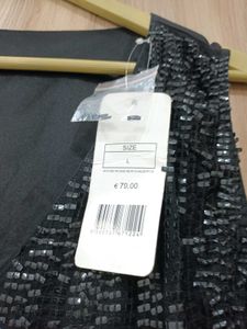 sequin Black Sleeveless Top new