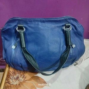 Dubai leather Stylish Blue Handbag with Tassel Det