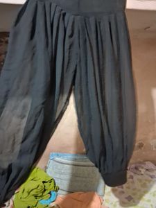 Flowy Black Ethnic Afghani Salwar full flair
