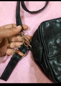 Guess Black Lace-Up Crossbody Bag