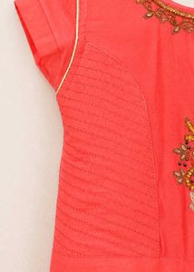 Beautiful Orange Ethnic Dress with Dupatta
