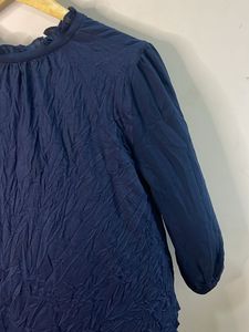 LOFT Navy Blue Sheer Blouse