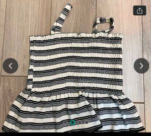 Zara Striped Smocked Tank Top with shorts 👍