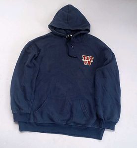 Navy Blue Varsity Hoodie with W Patch