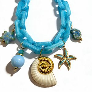 Starfish pendant with 18K gold plating