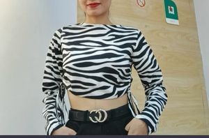Zebra Crop Top