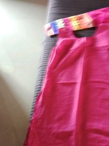 Cotton Silk Kurti With Inner And Leggings With Embroidery Work