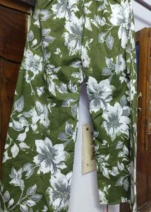 Olive Green Floral Print Kurta