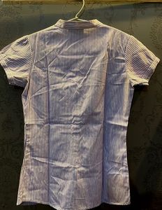 Women Stripes Casual Half Sleves Shirt