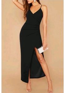 Black slit Cut dress|fits Till 38 Bust