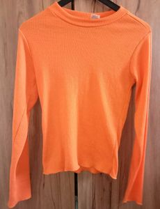 SSS Bright Orange Ribbed Top (Size S)
