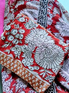 Maroon Floral Print Kurta