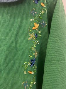 Green Kurta with Floral Embroidery