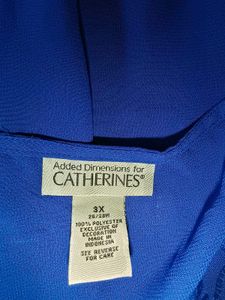 Vibrant Blue Embellished Tunic Top 2Xl-3XL