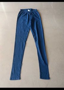 Cozy Ribbed Navy Blue Leggings