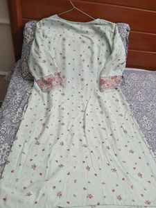 Light Blue Floral Kurta Set