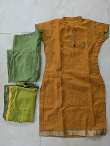 Stylish Mustard Kurta Set